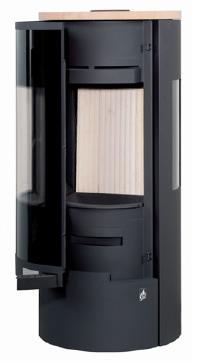 Poêle à bois Belo 3S de romotop avec la poignée intelligente